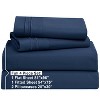 Clara Clark Bed Sheets, Premier 1800 Series 4 Piece Bed Sheet Set, Deep Pocket Luxury Soft Bedding Sheets & Pillowcases - 3 of 4
