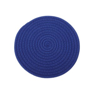 Unique Bargains Trivet Round Rope Woven Mat Cotton Non-woven Fabric 7.87"x7.87"x0.31" - 1 of 3