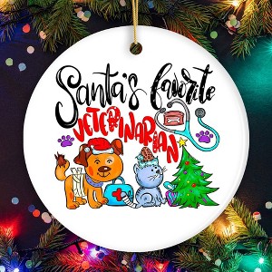 Santa’s Favorite Veterinarian Christmas Ornament, Veterinary Holiday Appreciation Gift| OrnamentallyYou - 1 of 4
