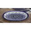 Blue Rose Polish Pottery Zaklady Large Oval Serving Platter - 2 of 3