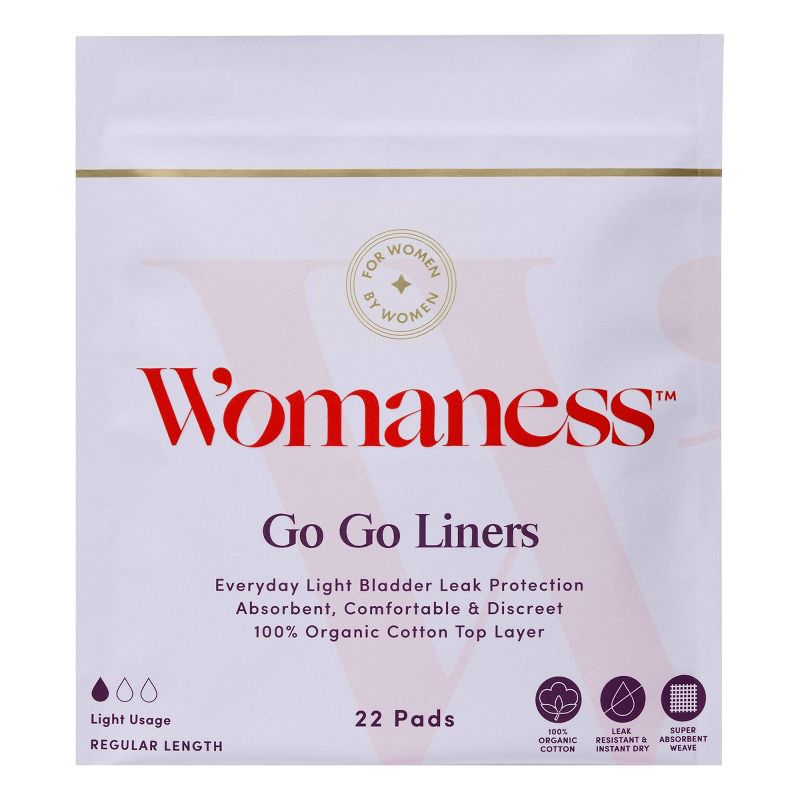 Womaness Go Go Liners Organic Cotton Cover for Incontinence in Menopause - 22ct, 1 of 7