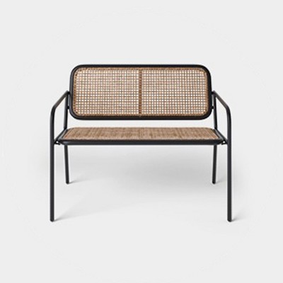 Target black top metal bench