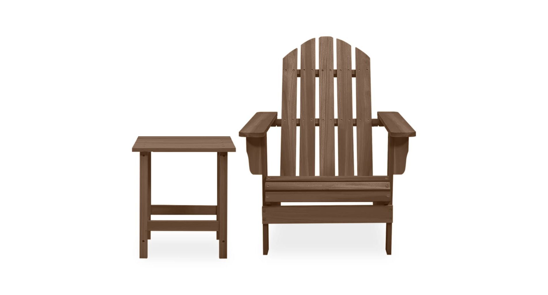 vidaXL Garden Chair Brown Solid Fir Wood 27.4 x 34.1 x 35.2 in Ergonomic