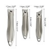 Unique Bargains Nail Clippers for Nail Care Portable Stainless Steel Zinc Alloy Titanium Tone Silver Tone 3Pcs - 4 of 4