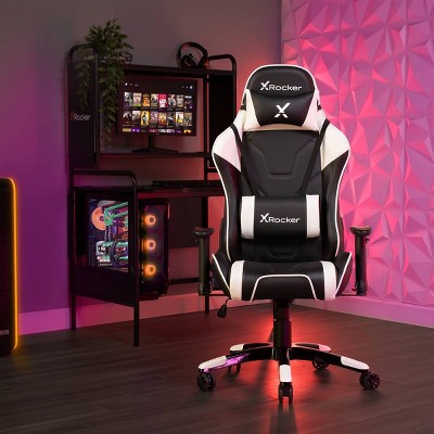 Agility Black and White Ergonomic PC Gaming Chair
