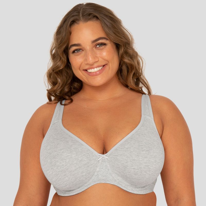 Fruit of the Loom Plus Size Beyond Soft Unlined Underwire Cotton Bra 2 Pack, 3 of 8