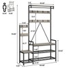 Parent-Child Coat Rack Shoe Bench Industrial Hall Tree with Bench - 3 of 4