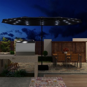 FUFU&GAGA Double-Head Outdoor Patio Umbrella �C Large Size for Ultimate Sun Protection - 1 of 4