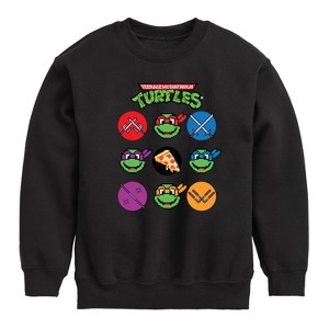 Boys' - Teenage Mutant Ninja Turtles - Turtles Grid Graphic Long Sleeve Fleece Sweatshirt - 1 of 4