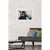 Trends International Chimp with Headphones on Wall Framed Wall Poster Prints - 2 of 4