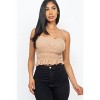 Slickblue Women's Ribbed Tiered Shirred Crop Top, Fitted Sleeveless Casual Tee, 5 Color Options, Size S-L - 2 of 4