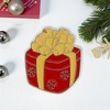 Unique Bargains Christmas Brooches Alloy Dripping Wax White 0.98"x1.18" 1 Pc - 2 of 4