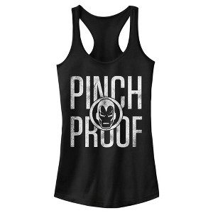 Juniors Womens Marvel St. Patrick's Day Iron Man Pinch Proof Racerback Tank Top - 1 of 4