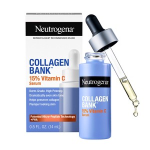 Neutrogena Collagen Bank 15% Vitamin C Glow + Tone Booster Serum - 0.5 fl oz - 1 of 4