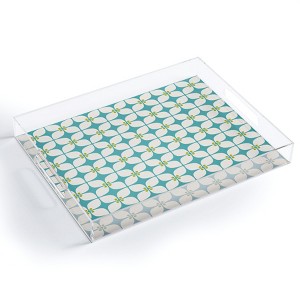 Caroline Okun Mid Century Modern Teal Acrylic Tray - Deny Designs - 1 of 4