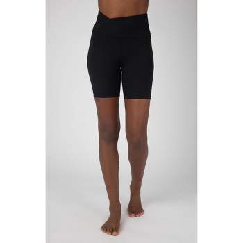 Yogalicious Womens Lux Ballerina Ruched Ankle Legging, - Black - Small