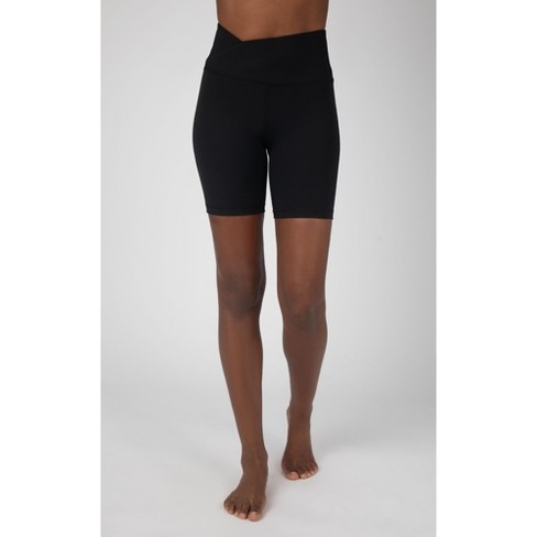 Yogalicious Womens Lux Nola Crossover Waist 7 Bike Short - Tempest - Small  : Target