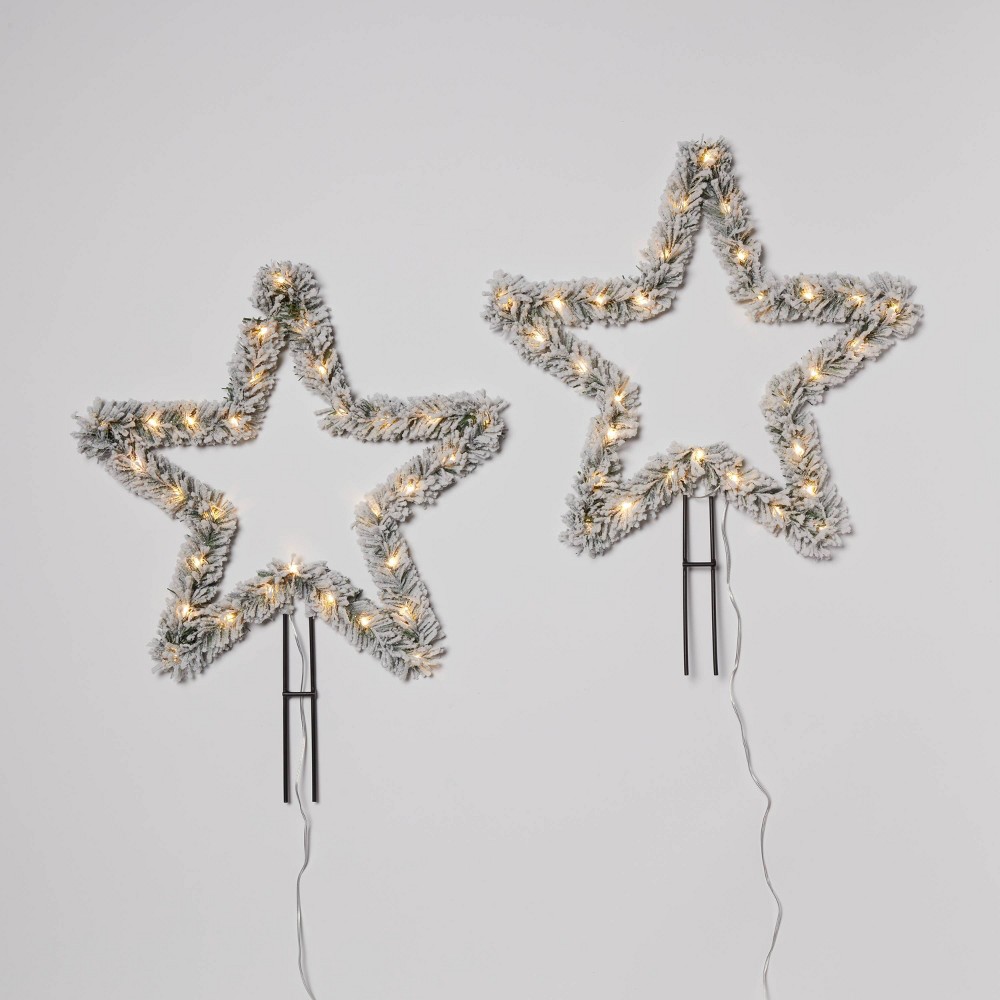 2pc LED Dewdrop Star Christmas Novelty Stake Light - Wondershop™