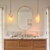 CityFurn 1-Light Kitchen Island Cylinder Pendant Lights with Alabaster Shade - 3 of 4