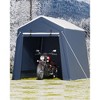 Portable Carport with Roll-Up Ventilated Zipper Door and Windows,Heavy Duty Waterproof Tarp,Outdoor Storage Sheds - 2 of 4