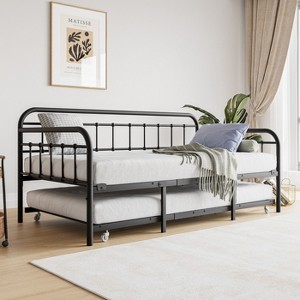 Metal Daybed Frame Multifunctional Mattress Foundation - 1 of 4
