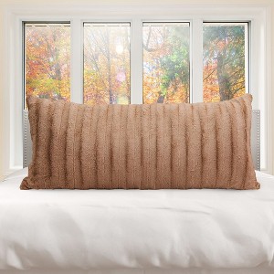 Cheer Collection Decorative Faux Fur Body Pillow - 18" x 40" - 1 of 4