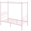 VECELO Metal Canopy Bed Frame, Twin Size Bed Frame with Headboard & Footboard, Heavy Duty Steel Slats, No Box Spring Needed Platform Bed - 4 of 4