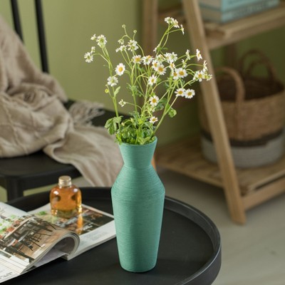 Elegant Green Ceramic 11" Decorative Table Vase