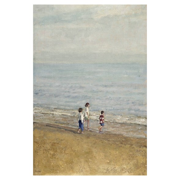 24 X 36 Games On The Beach By Alicia Grau Art On Canvas Fine Art Canvas