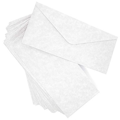 Juvale 48-Pack Gray Parchment Paper Letter Envelopes Gummed Seal V-Flap 8.8 x 4 in