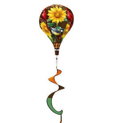 Briarwood Lane Christmas Hot Air Balloon Wind Twister 54x12 Fall Birds and Sunflowers For Christmas Balloon