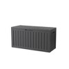 Okak 80 Gallon All Weather Resin Deck Box, Woodgrain Patten Outdoor Storage Bench with Lockable Lid for Outdoor Cushions, Garden Tools - 2 of 4