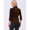 INSPIRE CHIC Women's Velvet Lapel Collar Open Front Blazers - 3 of 4