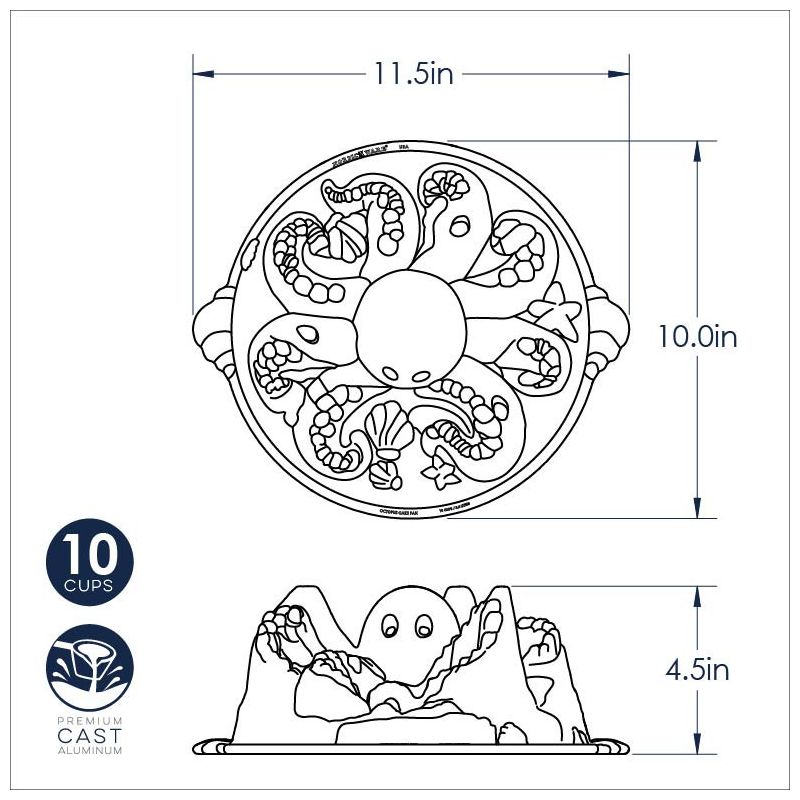 Nordic Ware Octopus Cake Pan, 4 of 5