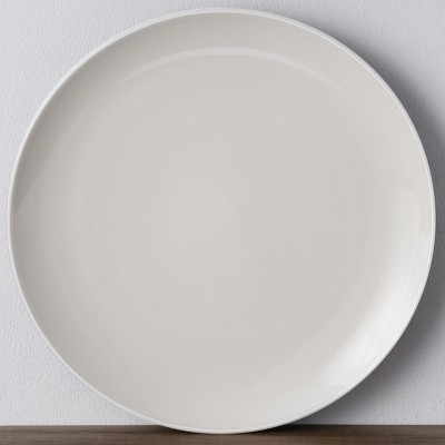 White Ceramic Minimalist Dinner Plates Set of Four