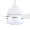 YUHAO 42 in. Indoor Modern Contemporary Matte White ABS Blades Integrated Dimmable LED Ceiling Fan with Light and Remote Control - 4 of 4