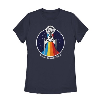 Women's Star Trek: Discovery Rainbow Starfleet Pocket Badge T-Shirt