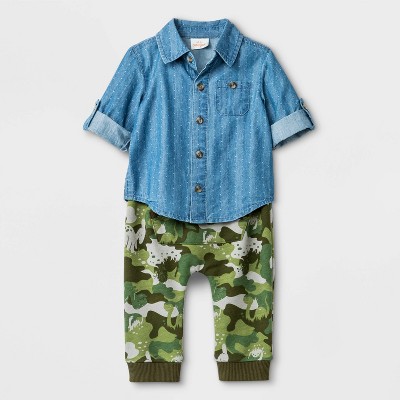 boys blue camo pants