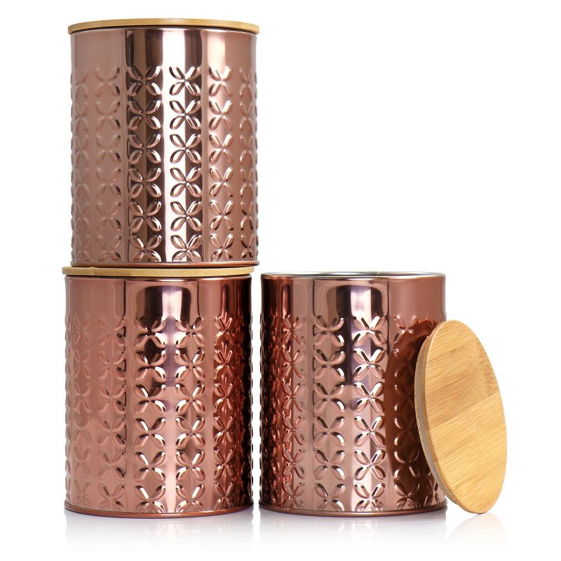 MegaChef 3 Piece Aluminum Canister Set in Copper, 4 of 7