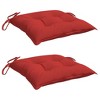 vidaXL Red Chair Cushions 2 pcs 15.7"x15.7"x2.8" Oxford Fabric - Indoor/Outdoor Garden/Patio Furniture Seat Pads - 3 of 4