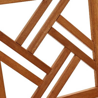 Natural Teak Finish Solid Wood Outdoor Loveseat Bench