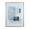 Canvas Geometric Overlapping Square Framed Wall Art with Gold Textured Grid Accent Blue - Olivia & May - image 4 of 4