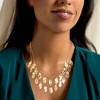 Ross-Simons Italian 18kt Gold Over Sterling Leaf Bib Necklace Size 18 - 2 of 4