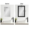 Amanti Art Mirror Makeover Bathroom Mirror Frame Border Kit  - Fully Assembled Peel and Stick Frame - Mirror NOT Included - Avon Black Trim - 4 of 4