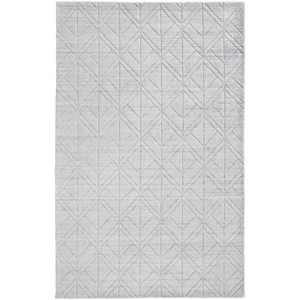 Redford Transitional Solid White/Silver Area Rug - 1 of 4