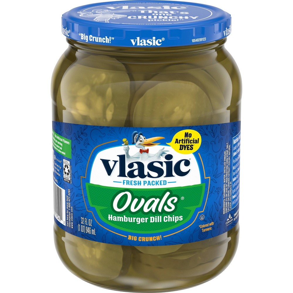 UPC 054100015402 product image for Vlasic Pickles Ovals Hamburger Dill Chips - 32oz | upcitemdb.com