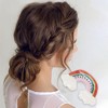 Unique Bargains Women's Fashion Cute Rainbow Clouds Hair Clips 3.62"x1.89"x1.26" Red White 1 Pc - 2 of 3