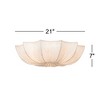 Possini Euro Design Planetarium Modern Ceiling Light Flush Mount Fixture 21" Wide Chrome 3-Light Ivory Fabric Scalloped Bowl for Bedroom Living Room - 4 of 4
