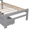 Kumasinova Rubber Wood Twin Bed Frame with Headboard,Twin Bed Frames with 2 Drawers/Trundle,Modern Platform Bed Frame Twin for Adults - 4 of 4