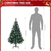 Angel Sar 4ft Artificial Christmas Tree, Snow Tipped Pine Tree with 300 Branch Tips, Unlit Holiday Tree with Metal Stand for Home Office Decor - 3 of 4